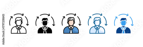 Consistent Workflow Icon Set Multiple Style Collection