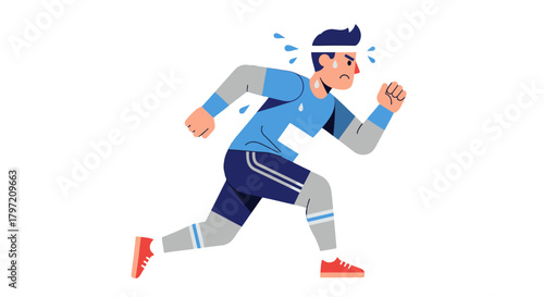 Runner Performing Intense Exercise Training on Black Background Promoting Healthy Lifestyle