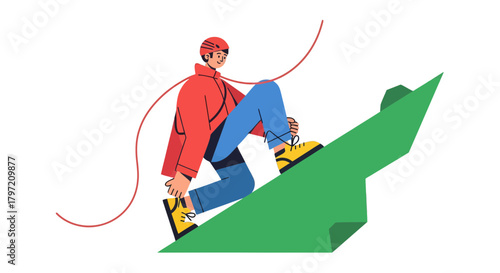 Scaling Heights: A Dynamic Image of Ascent and The Pursuit Of Ambitions