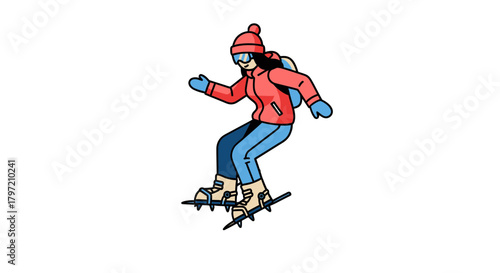 Snowboarder Adorned In Gear: Achieving High Altitude in The Winter Season