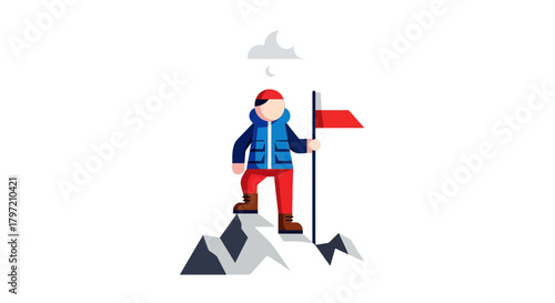 Success On Mountain Top: Achievement, Peak, Flag, and The Overcoming of A Personal Challenge