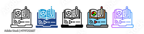 Virtual Learning multiple icon