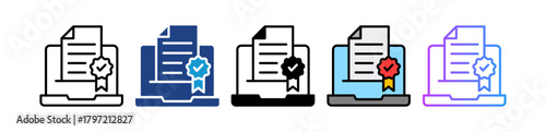 Digital Certificate multiple icon
