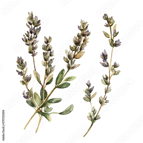 An Imaginary Minimalistic 2D flat icon dried rosemary, modern element in vector and EPS format, isolated on a white background, Simple illustration