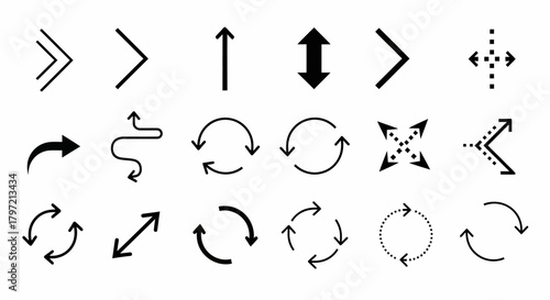 Versatile Arrow Collection A Vector Set for Directional and Movement Concepts in Design Projects