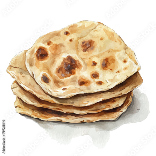 An Imaginary Minimalistic 2D flat icon_flatbread, modern element in vector and EPS format_isolated on a white 