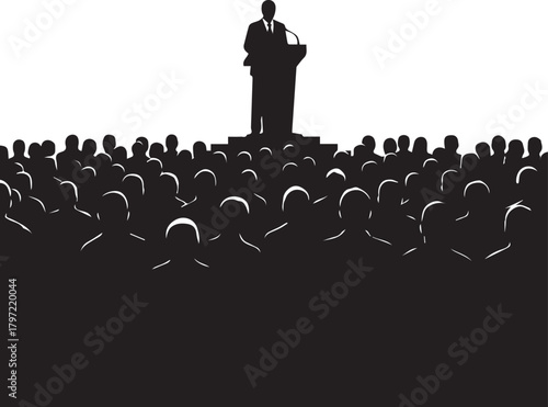 Speaker addresses diverse crowd celebrating human rights day unity and freedom