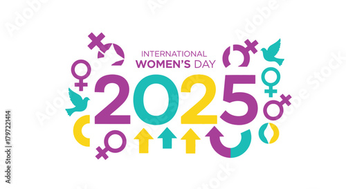 International women s day 2025 celebration with symbols of gender equality