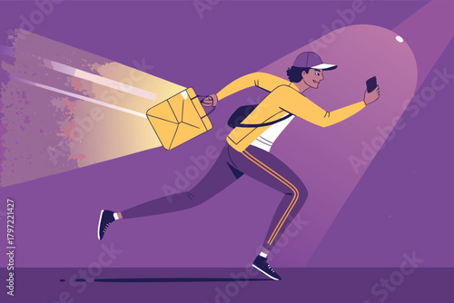 -cyber-courier-sprinting-with-glowing-parcel--flat.eps