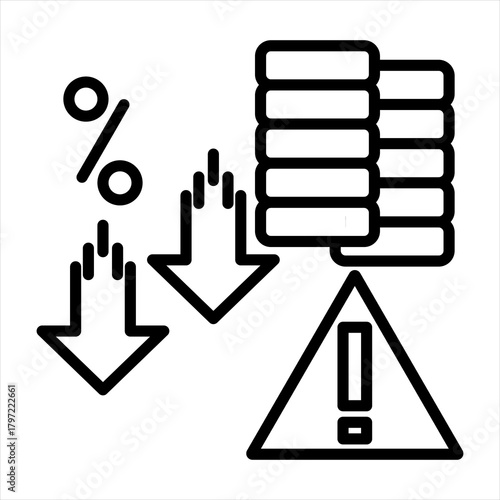 deflation single icon outline style