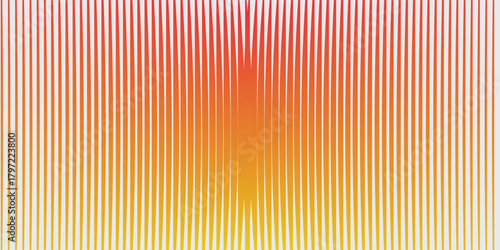 Abstract glass gradient circle with neon ribbed effect and reeded sphere texture. Futuristic fractal pattern for holographic background or tech backdrop. Vibrant rainbow blob with fluid yellow blend.