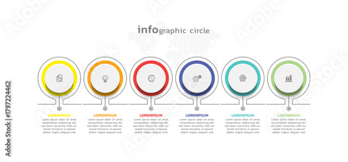 Vector infographic business template colorful design