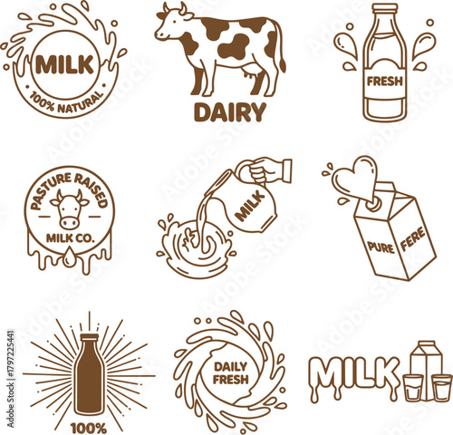  milk dairy or logo bakery or pesticide logos