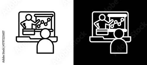 Online Classroom linemixed icon