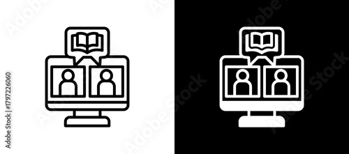 Virtual Study Group linemixed icon