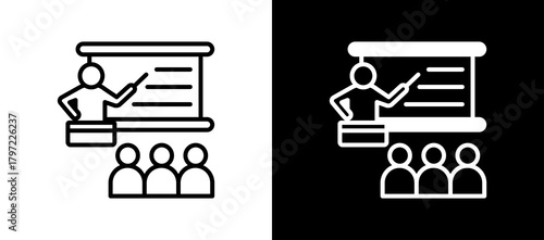 Classroom linemixed icon