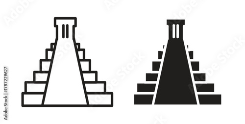 Chichen Itza icon for web and app. vector illustration eps