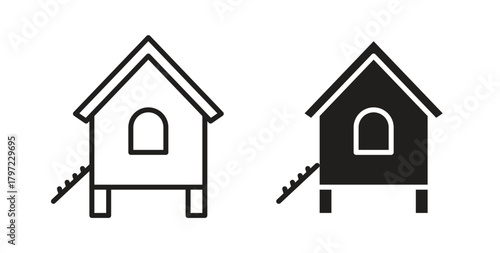 Chicken coop icon for web and app. vector illustration eps