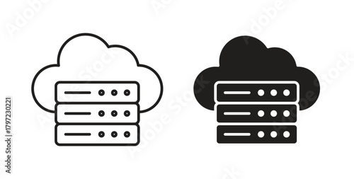 Cloud server icon for web and app. vector illustration eps