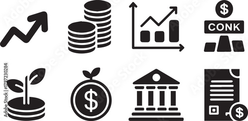 Finance icons set