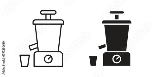 Cold pressed juicer icon for web and app. vector illustration eps