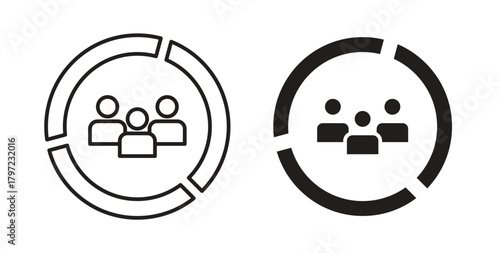 Demographics icon for web and app. vector illustration eps