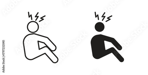 Depression icon for web and app. vector illustration eps