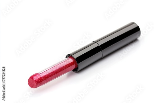 Glossy lip isolated on white background