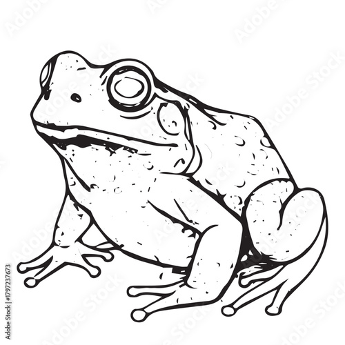 frog on white background