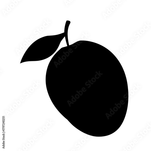 Silhouette of a mango