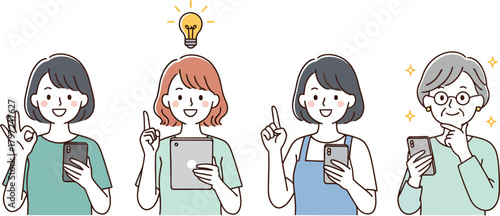 Digital Woman Set: Idea, Solution, and Technology Use Across Generations with Smartphone and Tablet