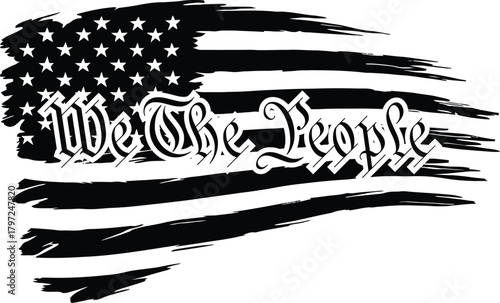 We The People Grunge Flag