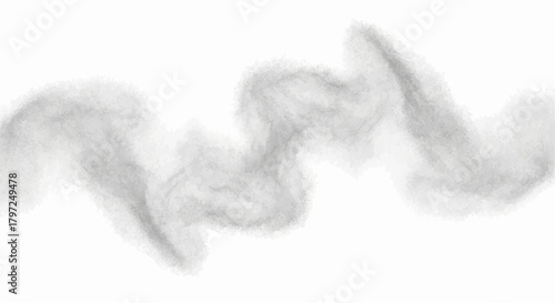 Abstract illustration of a swirling gray cloud formation on a white background image design art