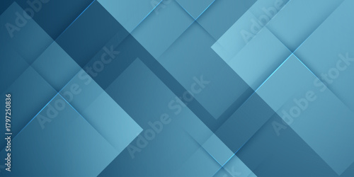 Abstract blue background with overlap square pattern design. Simple cross shadow texture pattern background. 
