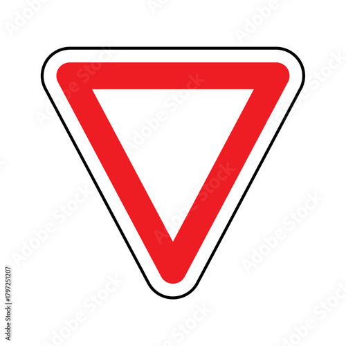 Give way icon vector design Prohibitory roads sign symbols