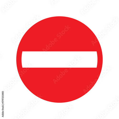 No entry icon vector design Prohibitory roads sign symbols