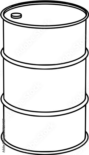 Oil Barrel Outline Illustration
