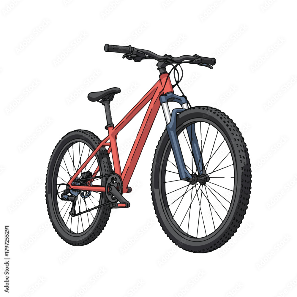 Fototapeta premium bicycle isolated on white background
