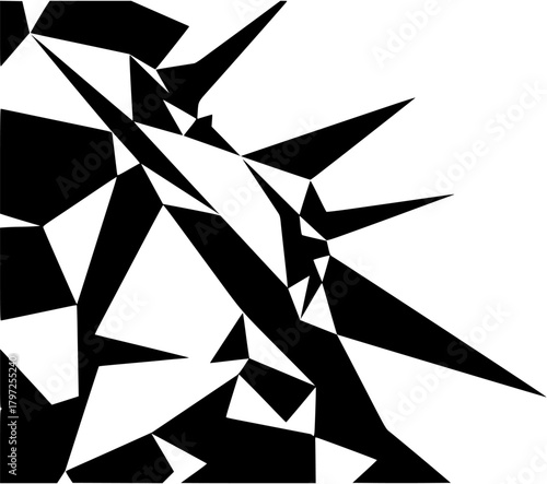 Abstract Geometric Polygonal Shapes Background Sharp Spikes
