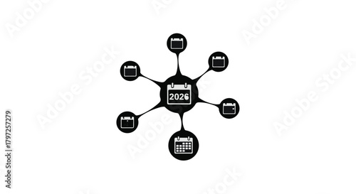 Centralized calendar system connecting multiple dates for organized planning and scheduling