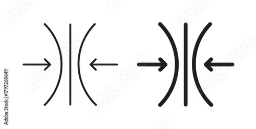 Elastic icon with glyph and line. black vector icons for Web UI