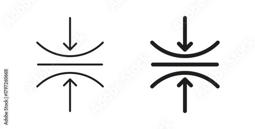 Elastic icon with glyph and line. black vector icons for Web UI