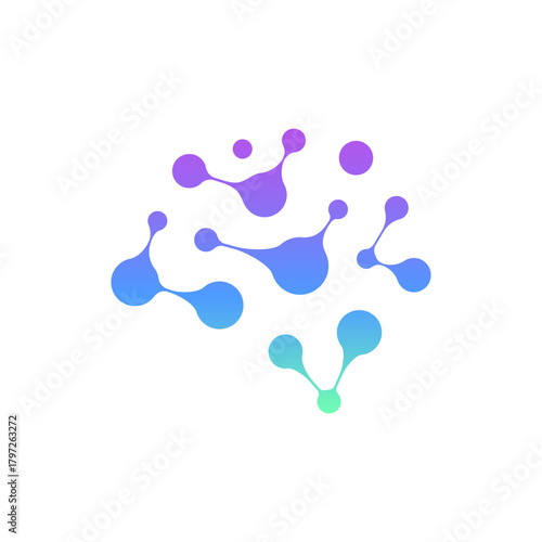 Nano Brain Concept. Clean Logo for Medical Business