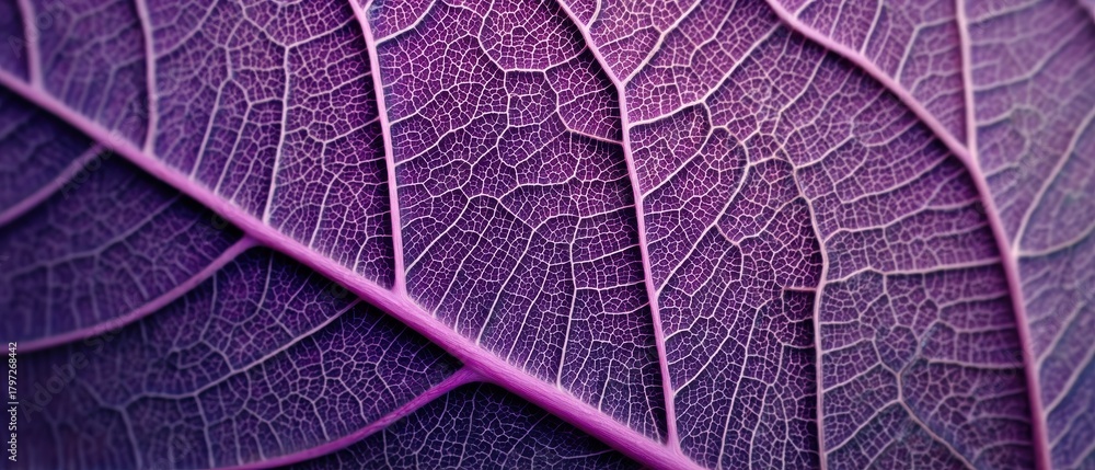 Obraz premium Closeup view of abstract purple leaves texture background, purple, leaves, texture, abstract, nature, closeup, background for natural and artistic designs.