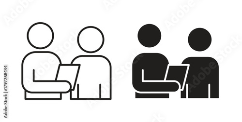 Consulting icon concept set. Simple icon collection