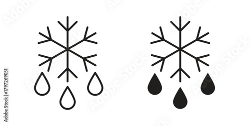 Defrost icon concept set. Simple icon collection