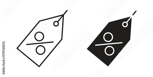 Discount tag icon concept set. Simple icon collection