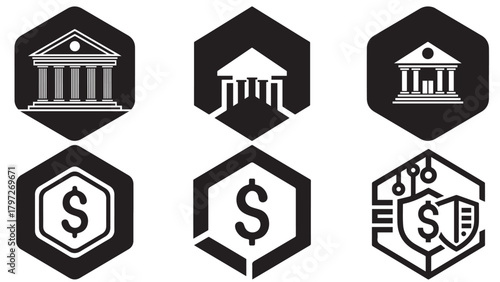 Comprehensive Banking Icon Set — Versatile Financial UI Icons for Accounts, Services, Payments and Money Management
