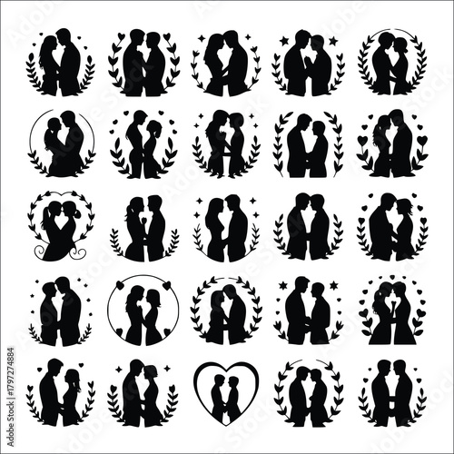 Couple Svg, Lovers Svg, Couple Silhouette, Husband Wife Svg, Couple Clipart, Anniversary Svg, Husband And Wife Silhouette, Couple Png,Couple Dancing Svg, Couple Dancing Silhouette, Couple Vector