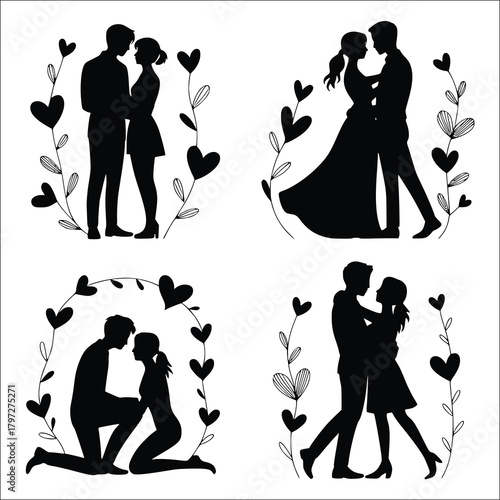 Couple Svg, Lovers Svg, Couple Silhouette, Husband Wife Svg, Couple Clipart, Anniversary Svg, Husband And Wife Silhouette, Couple Png,Couple Dancing Svg, Couple Dancing Silhouette, Couple Vector